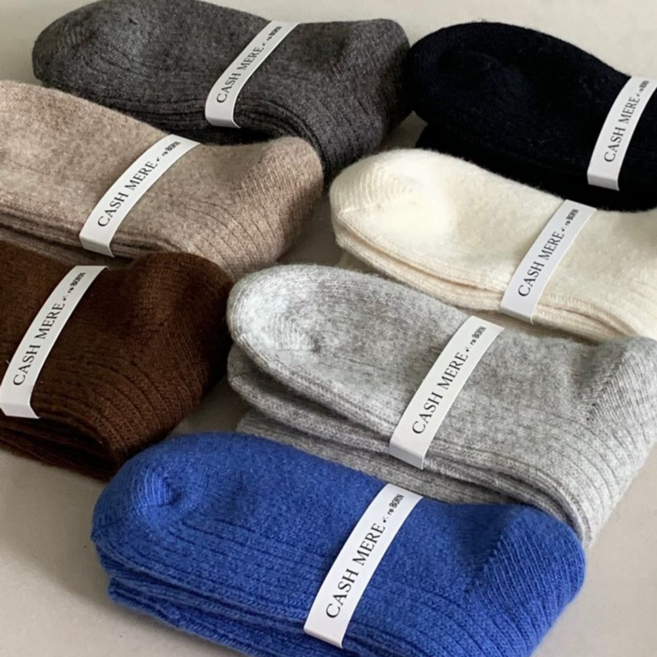 캐시미어 미들 양말 니트양말 7컬러