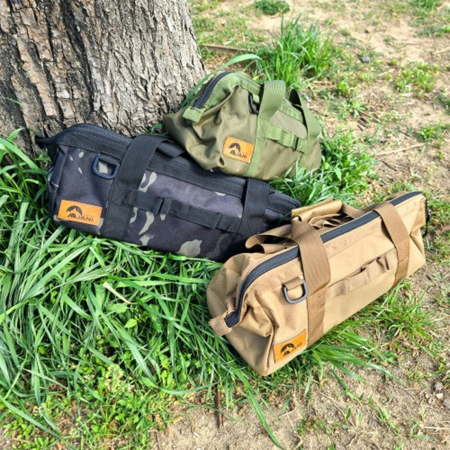 와이드 멀티팩가방 공구 수납 캠핑용가방 넉넉한수납, 베이지, 1개