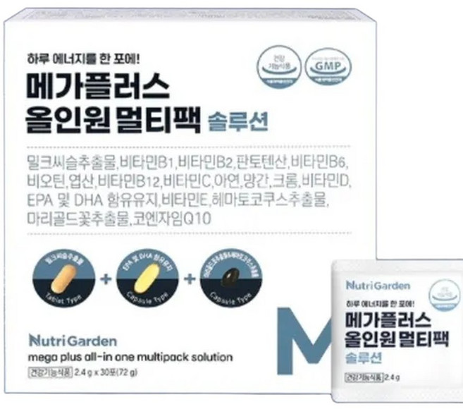 코엔자임Q10 밀크씨슬 종합영양제 비타민 올인원 오메가3 간 뼈 영양제 에너지 루테인, 2개, 60정