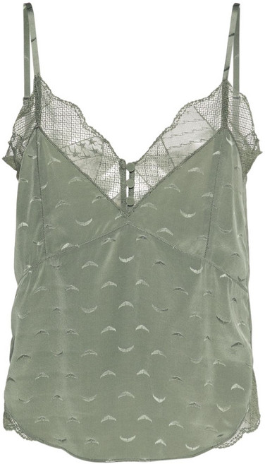 쟈딕앤볼테르 로고 자카드 실크 탑