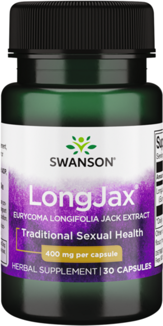 Swanson 斯旺森 LongJax東革阿里萃取膠囊 400mg, 1罐, 30顆
