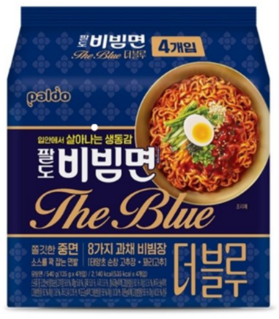 인기신상 팔도 비빔면 더블루 540g, 2개