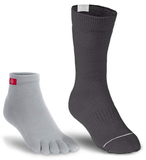 인진지 트레일러 퍼포먼스 세트 쿨맥스 Full Buffer 등산 양말 세트, 1개, 차콜 그레이