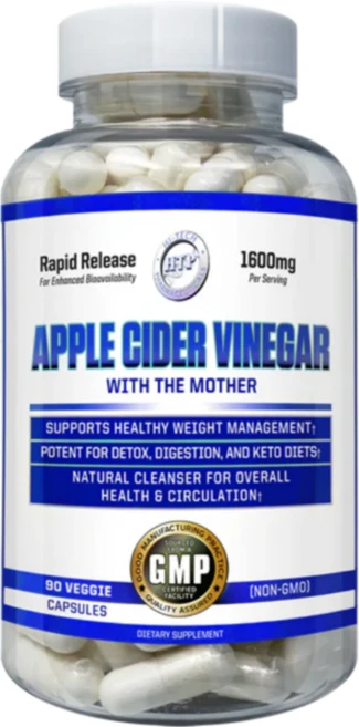 하이테크파마서티컬스 애플 사이다 식초 1600mg 래피드 릴리즈 베지 캡슐, 1개, 90정 - 쿠팡