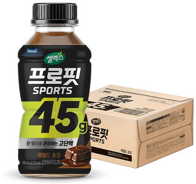 셀렉스 프로핏 SPORTS 와일드초코45g, 20개, 350ml