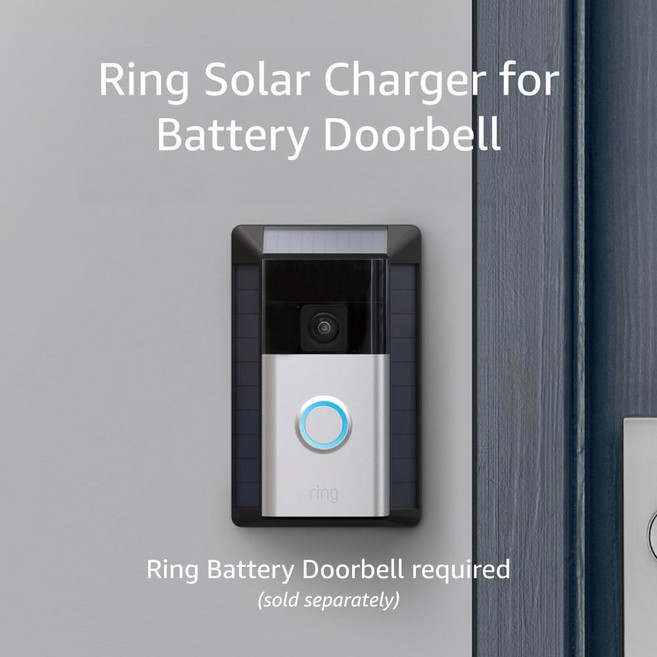 배터리 초인종용 링 솔라 충전기 - 비디오 초인종 3 3 플러스 4 프로와 호환됩니다, 2 for Ring Battery Doorbell