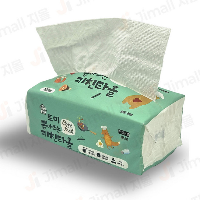 토미 뽑아쓰는 키친타올 천연펄프 3겹, 100매, 1개