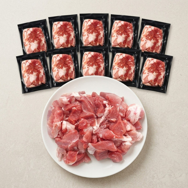 [당일생산]한돈 돼지고기 찌개용 소분포장, 10개, 200g