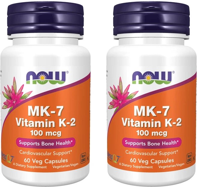 나우푸드 MK-7 비타민 K-2 100mcg 베지 캡슐, 60정, 2개 - 쿠팡