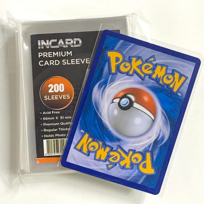 인카드 포켓몬카드 프로텍터 슬리브 울트라클리어 200매 카드보관 투명비닐, 1개