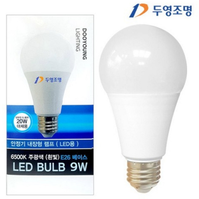 (두영조명) LED전구 E26 (9W), 1개