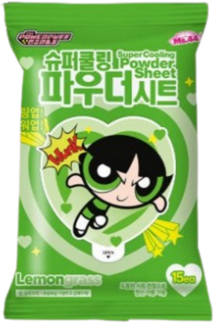 MS44 슈퍼 쿨링 파우더 시트 레몬그라스 15매, 87g, 2개