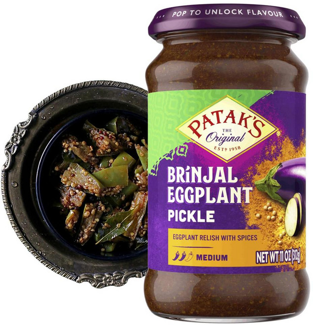 Patak's 가지 피클 (중간 매운맛), 1개