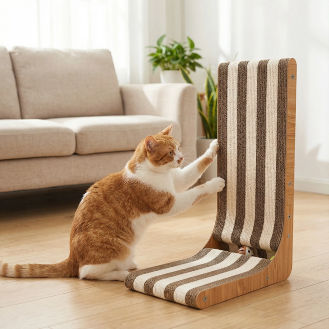 초대형 고양이 스크래칭 보드 대형 고양이 스크래칭 보드 수직 스크래칭 보드 고양이 수직 스크래칭 보드 소파를 보호하기 위한 고양이 긁힘 방지 실내 대형 고양이 스크래칭 보드, 1개, 흰색