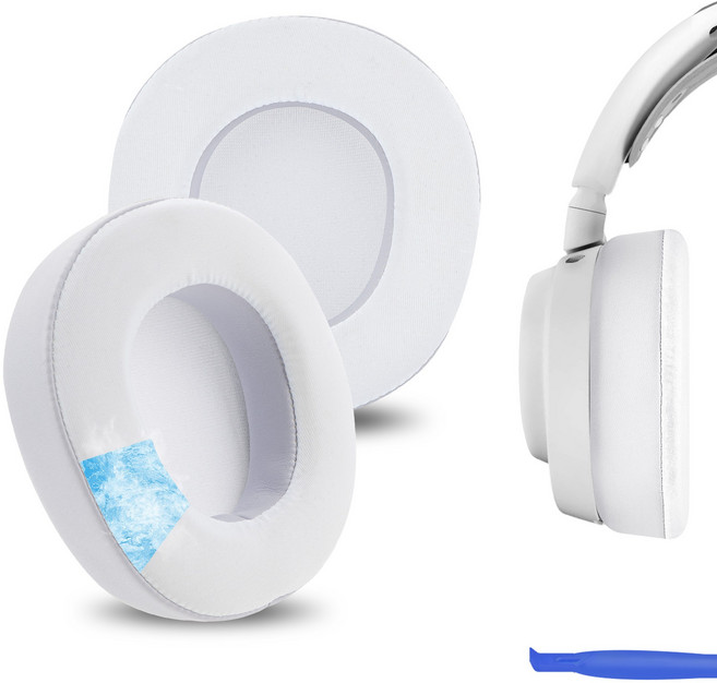 Geekria 쿨링 젤 교체 이어패드 스틸시리즈 Arctis Nova Pro 유선/ Nova1/ 1P/ 1X/ Nova3/ 3P/ 3X/ Nova4 헤드폰 호환 (화이트/그레이), 하얀색, 1개, EJZ308-08