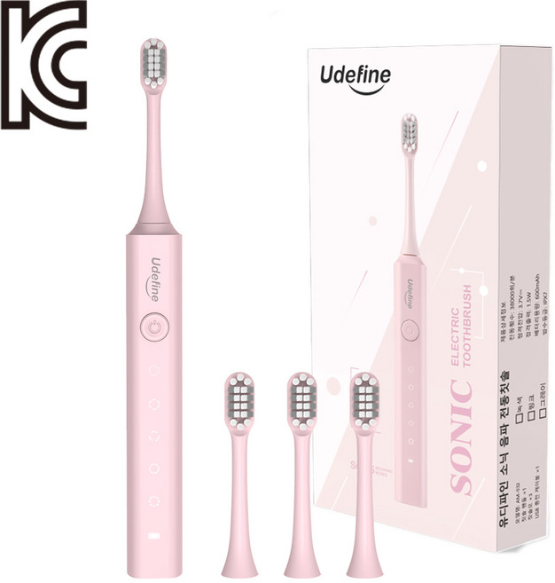 휴대용 최신형 스마트 음파 전동칫솔, 1개, 핑크, AM-032