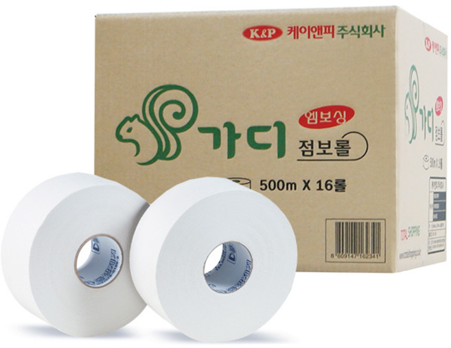 동방제지 점보롤 화장지 엠보 1겹 500MX16롤(DBJ-103), 1박스, 16롤, 500m