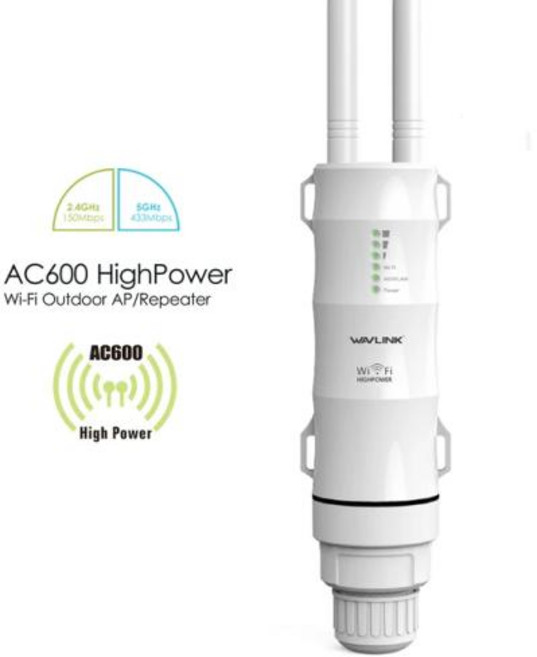 가정용 공유기 와이파이 Wavlink-야외 범위 확장기 무선 액세스 포인트 듀얼 밴드 2.4G 5Ghz 고전력 라우터 리피터 신호 부스터 POE, 1개, 5) US plug - AC600 WiFi Repeat