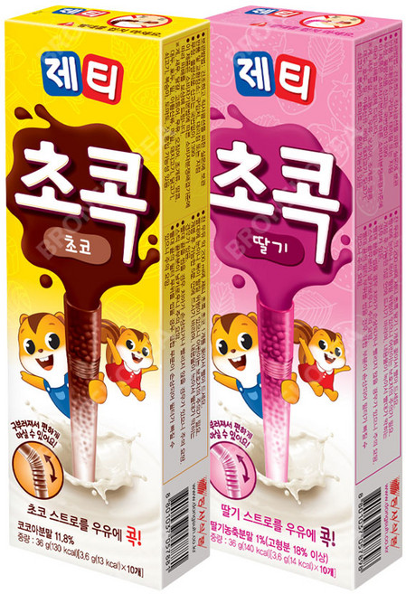 [조한스토어] 제티 초콕 10T 스트로 6개 : 혼합, 1개, 10개입, 3.6g