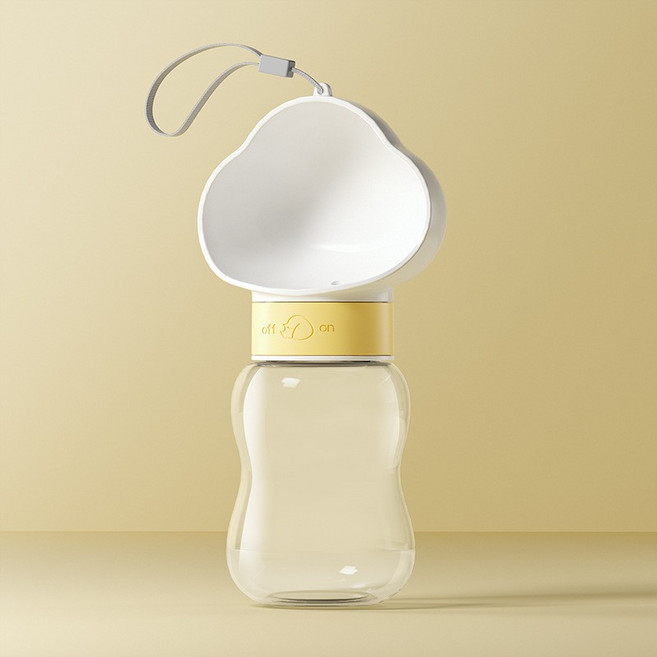 강아지산책물통 강아지물병 솜구름 펫 워터보틀, 1개, 화이트 스몰