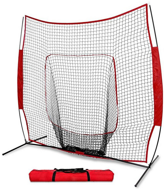 투수 연습네트 훈련 배팅 스타스포츠 2개 연습용 바구니 피칭연습망, 7인치 야구 네트