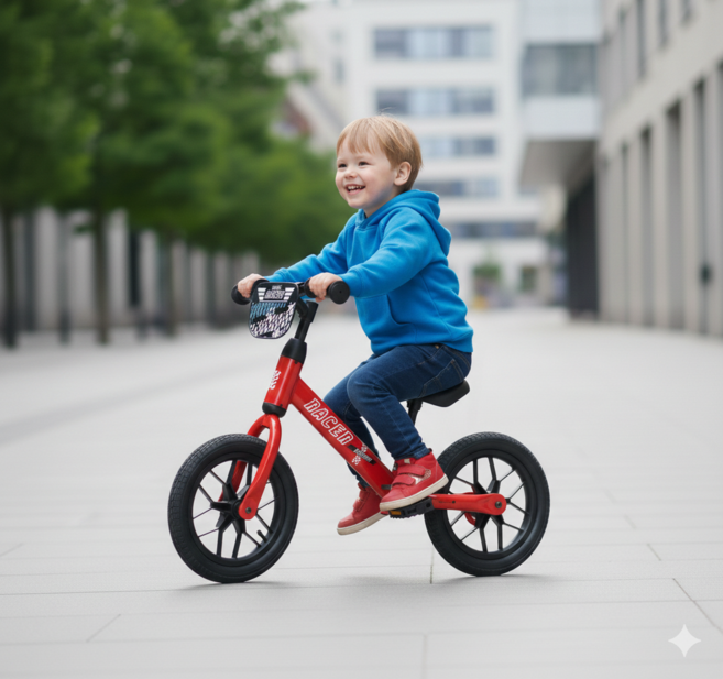 2026 삼천리자전거 베베몽 레이서 밸런스바이크 유아용 자전거 보호대증정, 1개, 85cm, 레드