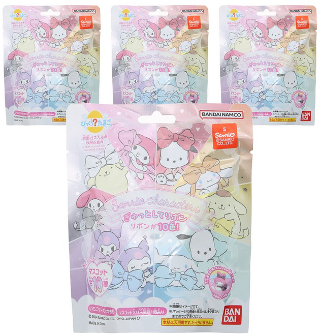 빗쿠라타마고 산리오 캐릭터즈 입욕제, 4개, 55g
