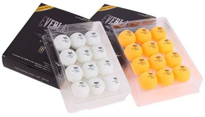 에버라스트 정품 3성 탁구공 12입 2가지 색상 핑퐁, 오렌지, 1개