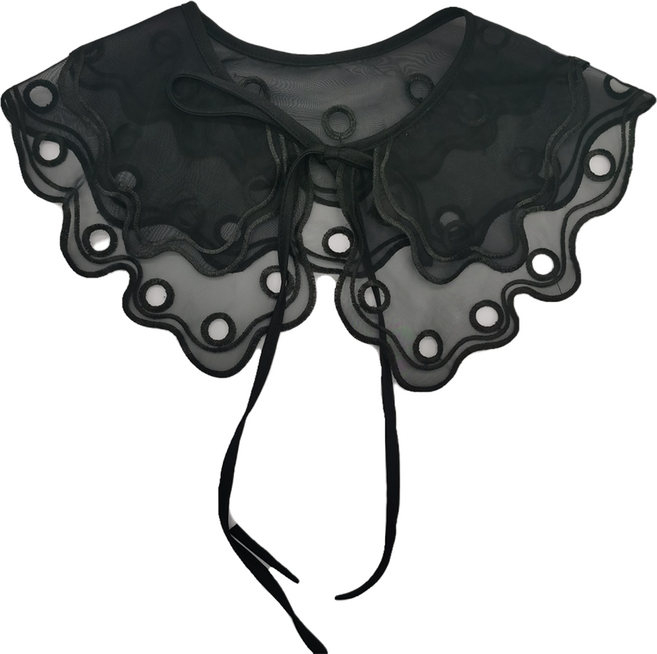 까마느 예쁜 레이스 카라 넥케이프 넥카라 라운드 홀 CM-01