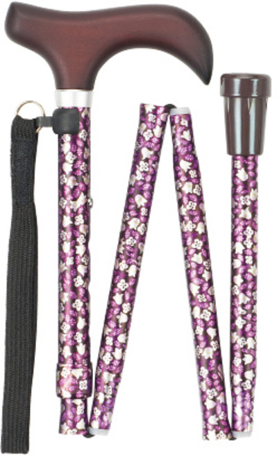 마키테크코리아 뉴플라워 스몰핸드 접이식 어르신 부모님 지팡이, 노란꽃, 1개