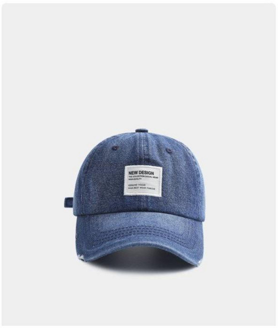 워싱데님모자 언니네산지직송 캡 패치 야구모자 트렌디 빈티지 하늘색 조절할 수 있는