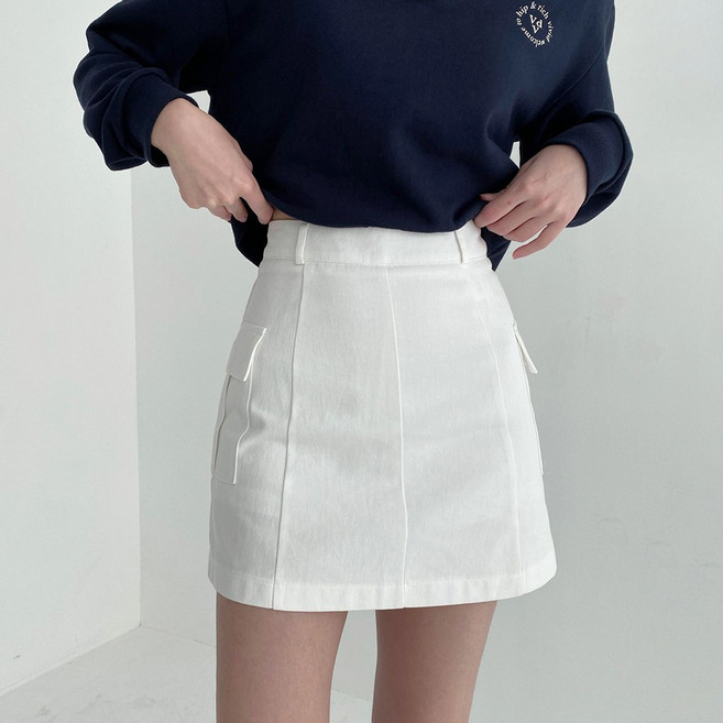 라르고비에 Y2K 카고 A라인 미니 스커트 속바지내장 캐쥬얼 스트릿 치마바지[기장2종]