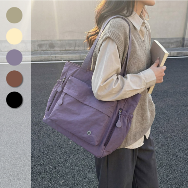 어도어모먼트 초경량 방수 나일론 숄더백