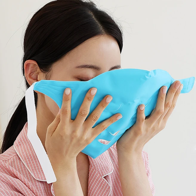 테슬테즐 얼굴 냉 찜질팩 스카이블루, 1개 - 쿠팡