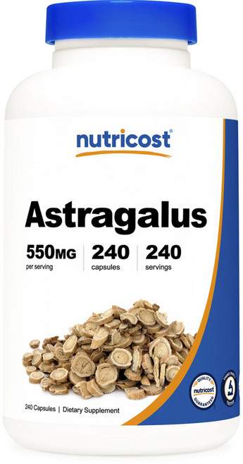 nutricost 黃耆補充膠囊 550mg, 240顆, 1罐