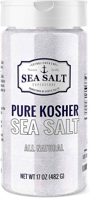 Sea Salt Superstore 감칠맛 조미료 SALT 바다 소금 - 천연 곡물 소금 (1 파운드), 6개, 482g