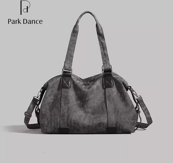 Park Dance 復古質感大容量旅行包, 1個, 黑色
