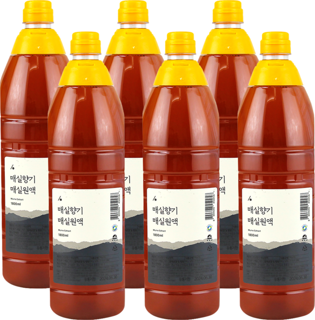 시골원 매실향기 매실청 업소용 대용량 1800ml, 6개, 1.8L