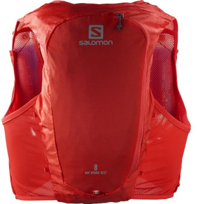 SALOMON 살로몬 하이드레이션백 프리미엄 등산 트레일 러닝 Hydration Bag Advanced Hydra Vest ADV HYDRA VEST 8, 레드