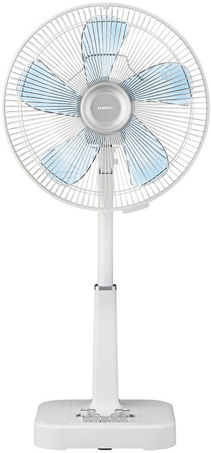 한일 스탠드형 기계식 레트로 선풍기 심플화이트 화이트가드 35cm, REF-487