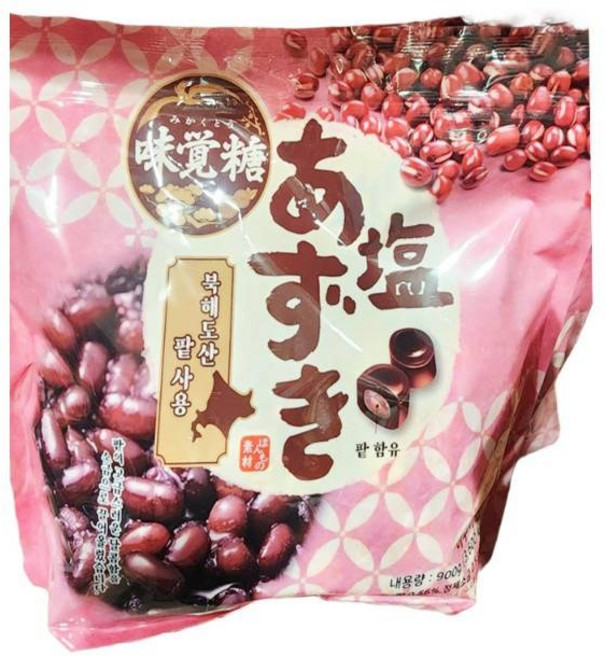 미카구토 아주끼 캔디, 900g, 3개