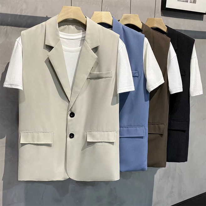 남성 반팔 블레이저 여름 자켓 무지 반팔 정장 캐주얼 오피스룩 아웃도어 자켓