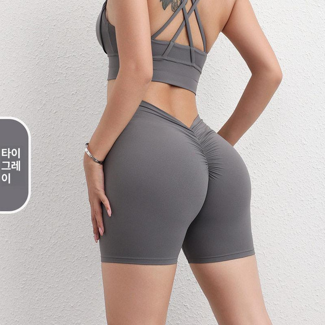 여성 레깅스 팬츠 운동복 필라테스 요가 반바지 하이웨스트