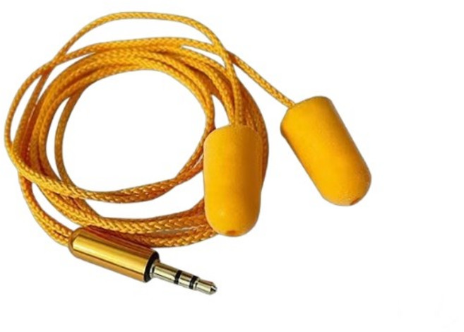 터링헤드폰 소음 차단 헤드셋 유선 헤드폰 신형 공장 귀마개 블루투스 이어폰 방음 감소 출근 노래 듣기 버전 범용형, 01 옐로70cm