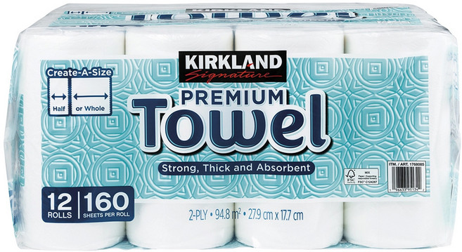 주방 키친타올 키친티슈 종이타월 2롤, 160개입, 2개