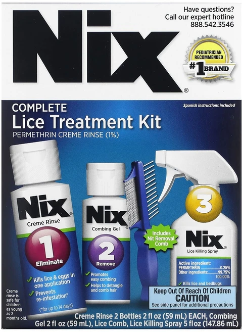 Nix 머릿니 트리트먼트 키트 전체 1개 - 쿠팡