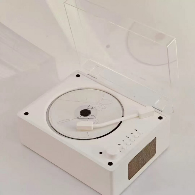 스타일닥터 CD플레이어 휴대용 블루투스 빈티지, 화이트, CD001