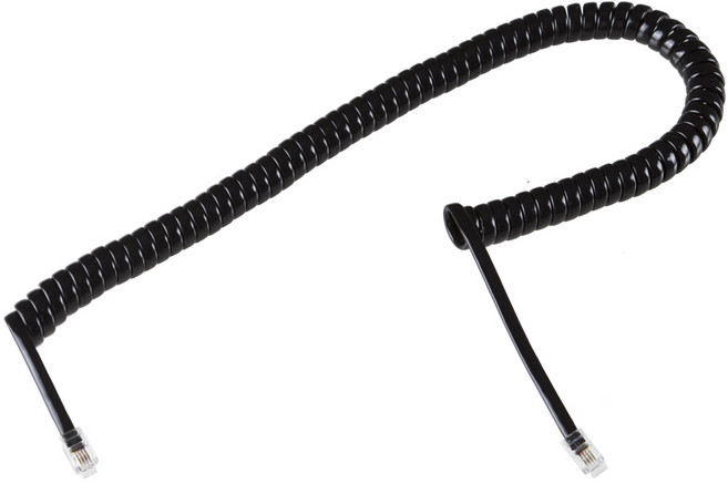 국내생산 엘지 삼성 키폰 인터넷 전화기 수화기 코드 송수화기선 돼지꼬리선 스프링선, 50cm, 블랙