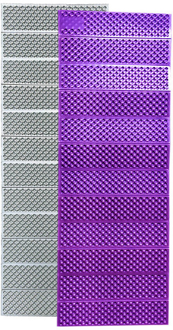 露營地墊 防潮墊 蛋殼睡墊 - 折疊便攜 午休適用, 紫色配鋁膜+收納袋