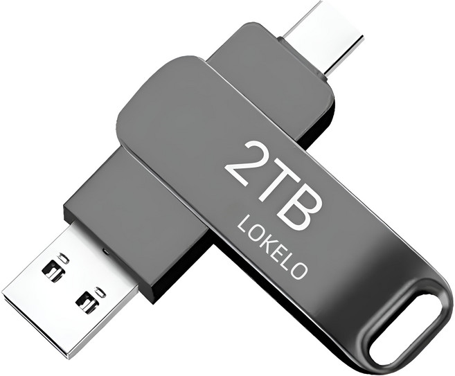 2TB Type-C 고속 USB 3.0 대용량 플래시 드라이브 휴대폰 컴퓨터 겸용 OTG, 1개